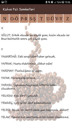 Kahve Falı Sembolleri Sözlüğü