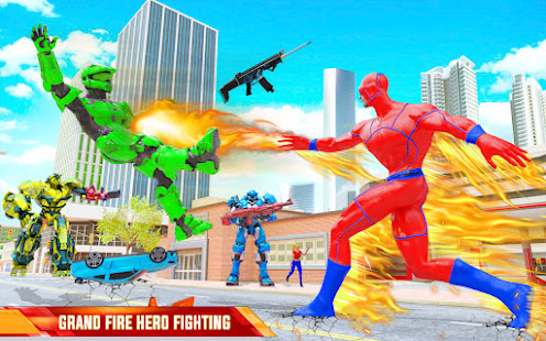 Flying Police Robot Fire Hero: Gangster Crime City 19 Screenshots 23