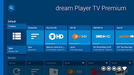 Dream Player TV pour TVheadend
