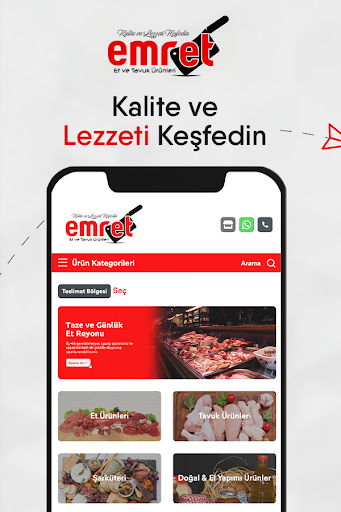 Android application Emret Kasap screenshort