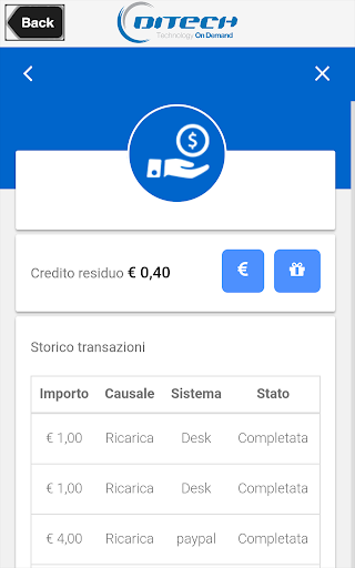 Android application Muoviamoci screenshort