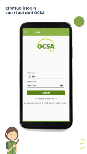 Android application Ocsa Food screenshort