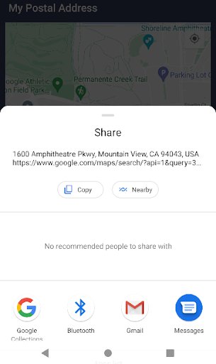 Postal Address Finder Screen 2