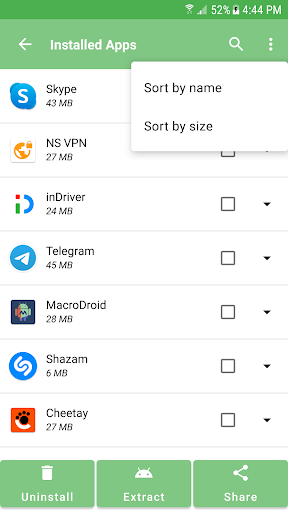 Uninstall, Extract and Share Screen 3