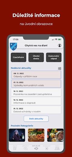 Android application Obec na dlani screenshort