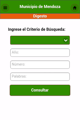 Android application Digesto screenshort