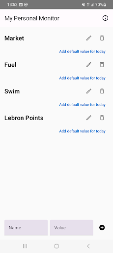Android application My Personal Monitor screenshort