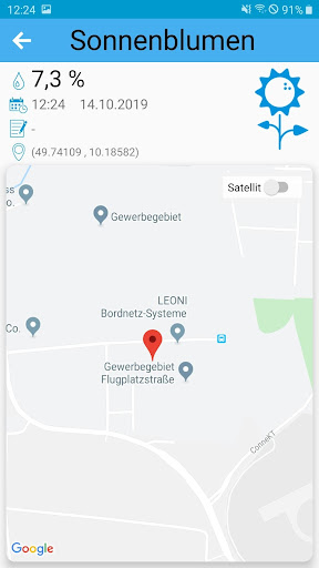 Android application HE 50 Getreidefeuchte screenshort