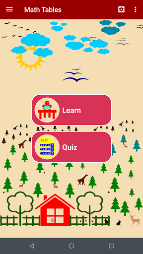 Android application Maths Tables (Multiplication) screenshort