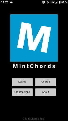 Android application MintChords screenshort
