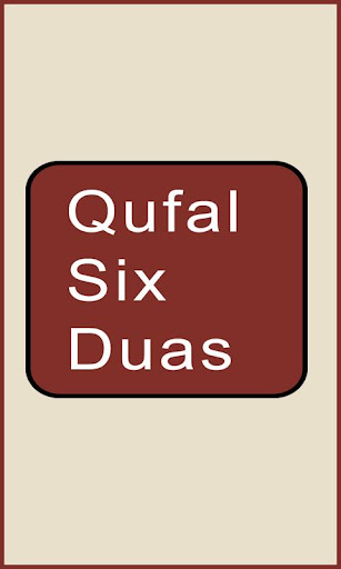 Android application Qufal Six Duas With Urdu screenshort