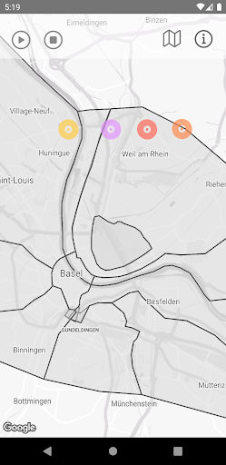 Android application Walking Basel screenshort