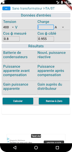 Compensation énergie réactive Screen 3