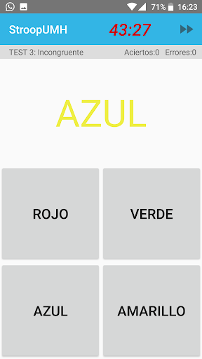 Test Stroop UMH-MEMTRAIN Screen 2