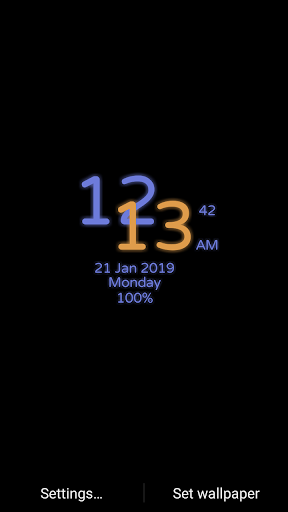 Android application Awesome Digital Clock Lwp screenshort