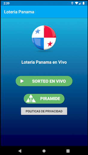 Android application Loteria Nacional de Panama screenshort
