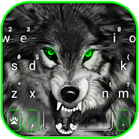 Тема для клавиатуры Fierce Wolf Green