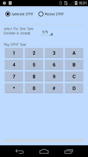 Android application DTMF Demo screenshort