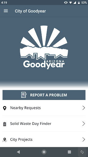 Android application City of Goodyear screenshort