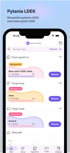 Android application Egzamin LDEK screenshort