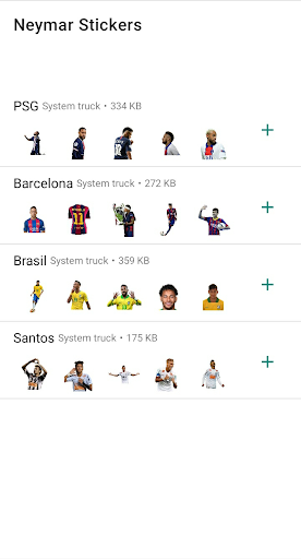 Android application Neymar Stickers screenshort
