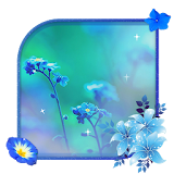 Indigo Blossom Blue Flower Live Wallpaper 3D icon