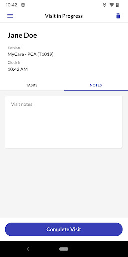 Sandata Mobile Connect Screen 3