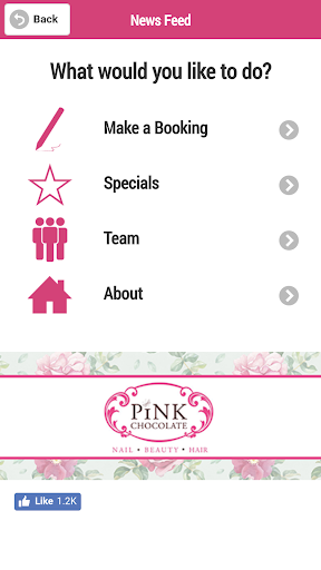 Android application Pink Chocolate Salon screenshort