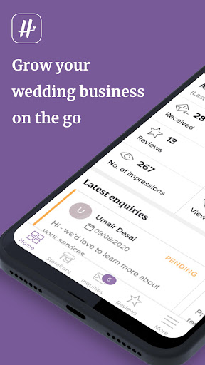 Android application Hitched for business screenshort