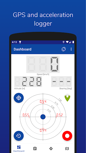 Android application IterTrax Lite, GPS logger screenshort