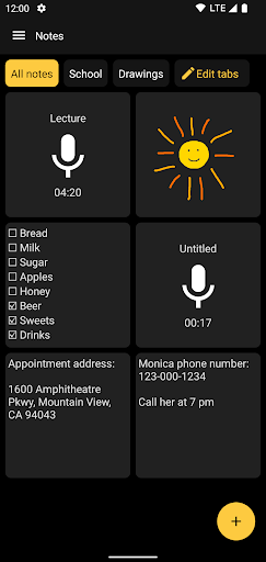 Notes Screen 2