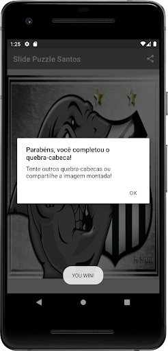 Slide Puzzle Santos Soccer Screen 2
