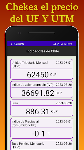 Indicadores Chile Screen 3