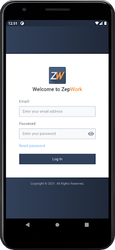 Android application ZepWork screenshort