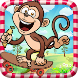 Jungle monkey banana kong icon