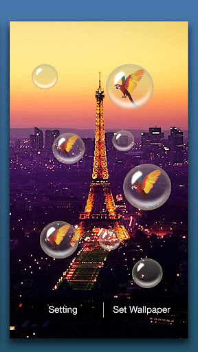 Paris Night Live Wallpaper Screen 2