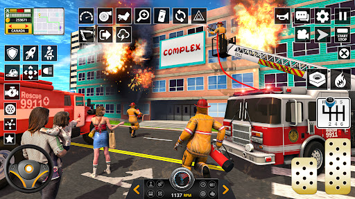 Android application Firefighter Rescue Truck Game screenshort