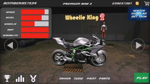 Captura 15 Wheelie King 2 - manual gears android
