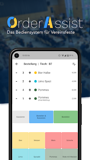 Android application OrderAssist screenshort
