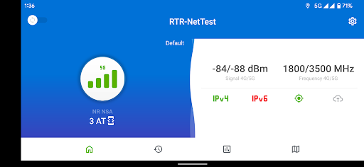 Screenshot of RTR-NetTest 3G/4G/5G IPv4/6