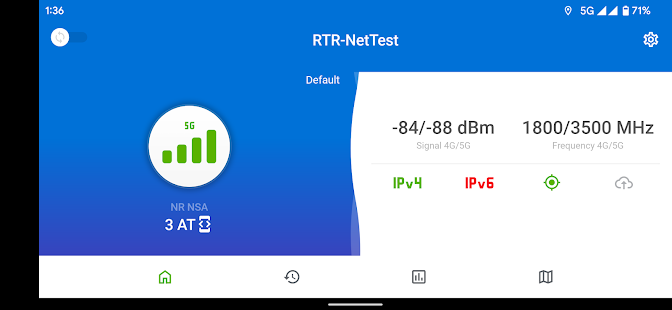 RTR-NetTest 3G/4G/5G IPv4/6 Screenshot
