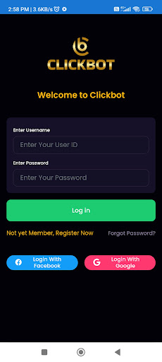 CLICKBOT Screen 2