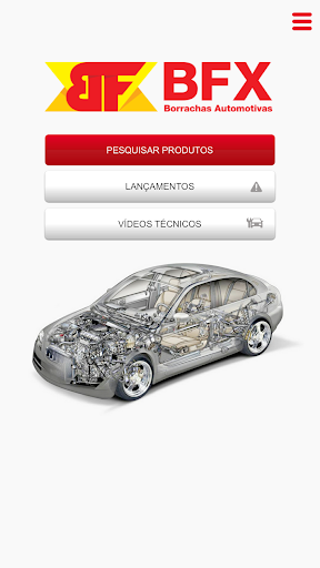 Android application BFX Borrachas Automotivas screenshort