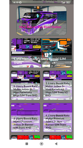 Android application Mod Bussid Livery Ratu Maher screenshort