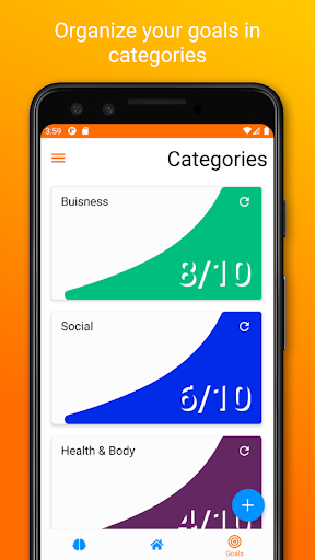 Android application Goaly: Goal Tracker screenshort