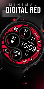 Digital Red Watch Face