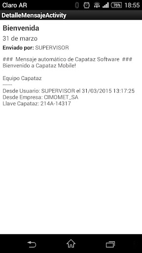 CAPATAZ Mobile Screen 2