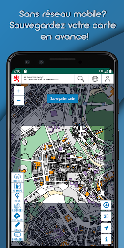 Android application geoportail.lu screenshort