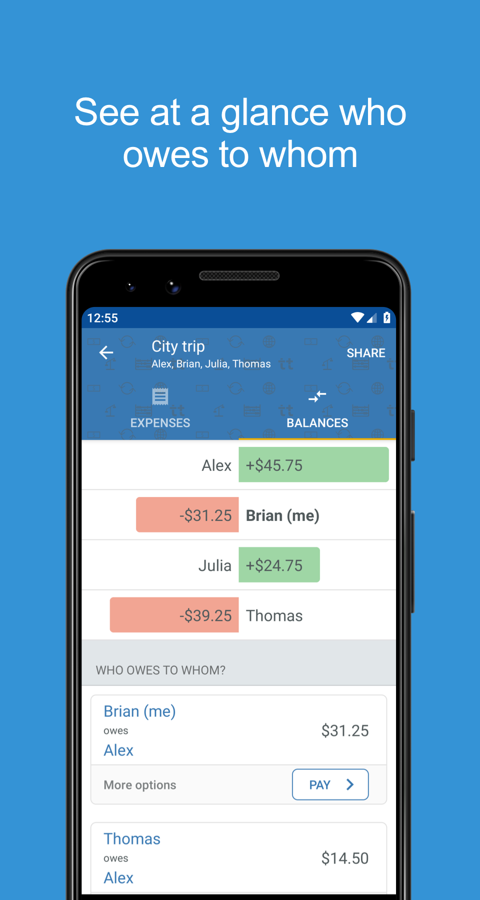 Android application Tricount - Split bills & manage group expenses screenshort