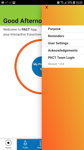 Android application Ped. to Adult Care Transition screenshort